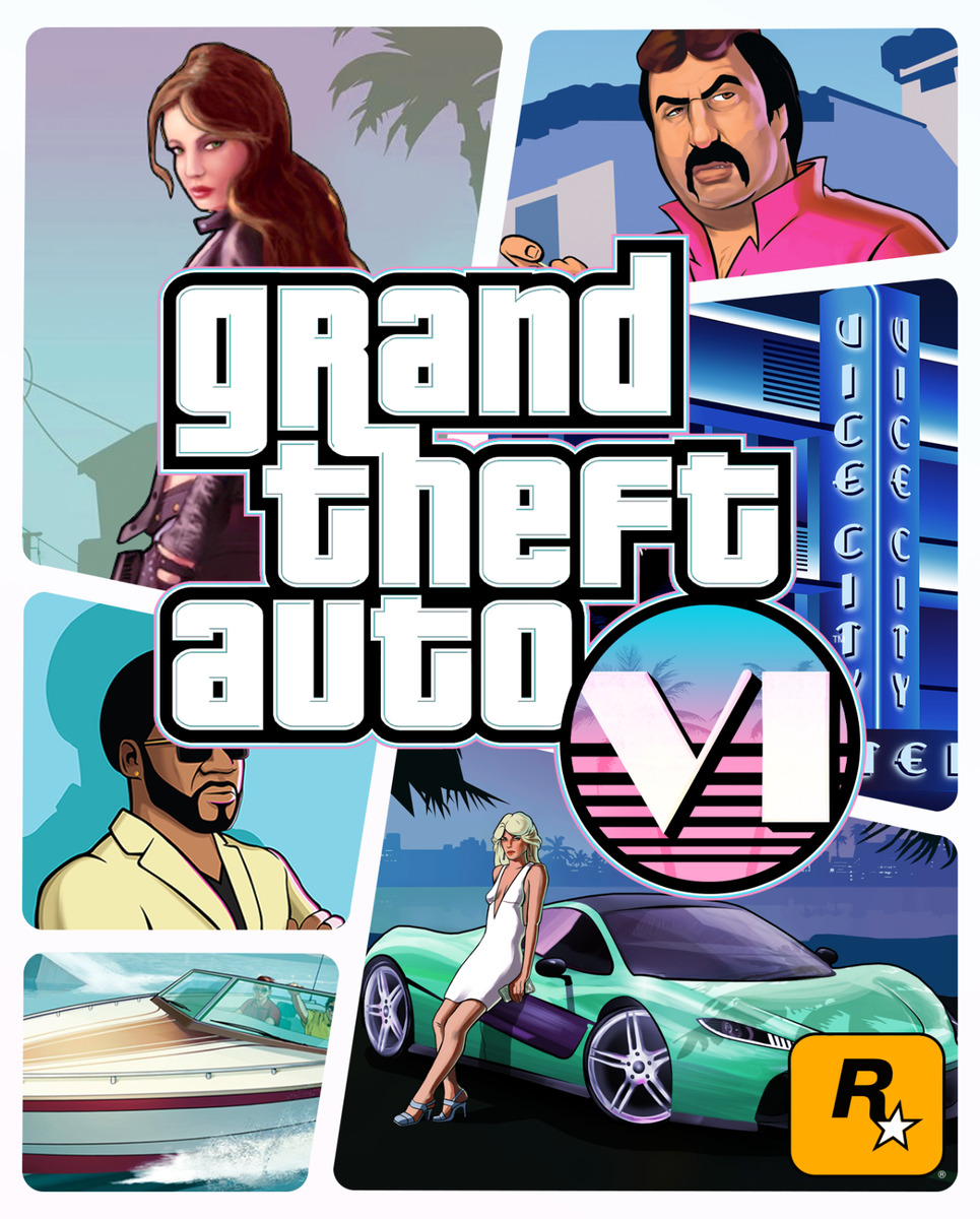 GTA6 grand theft auto VI sticker A5 size 5.8 x 8.3 inches GAME PC XBOX PS4