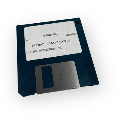 Turbo Champions VTG 1989 PC Game by Mastertronic 3.5'' Floppy Disc Racing Game
