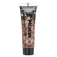 Holographic Chunky Face Body Glitter Gel by Moon Glitter - Rose Gold - Cosmeti