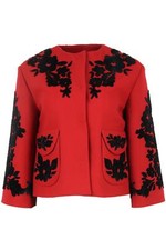 Dolce And Gabbana Velvet And Wool Blend Crepe Jacket It 40 Uk 8