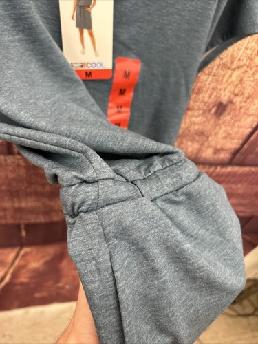 32 Degrees Damen weiches Lux Kurzarm Kleid blau Größe Medium geraffte Taille zum Binden - Bild 8 von 8