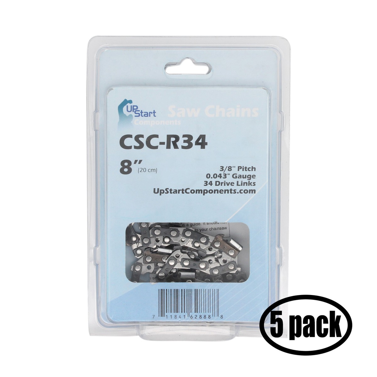 イチ 5Pack Replacement 8-Inch Low Profile Chainsaw Chain for