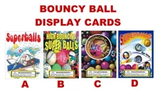 Laminated Display Card Bouncy Balls with Price or without