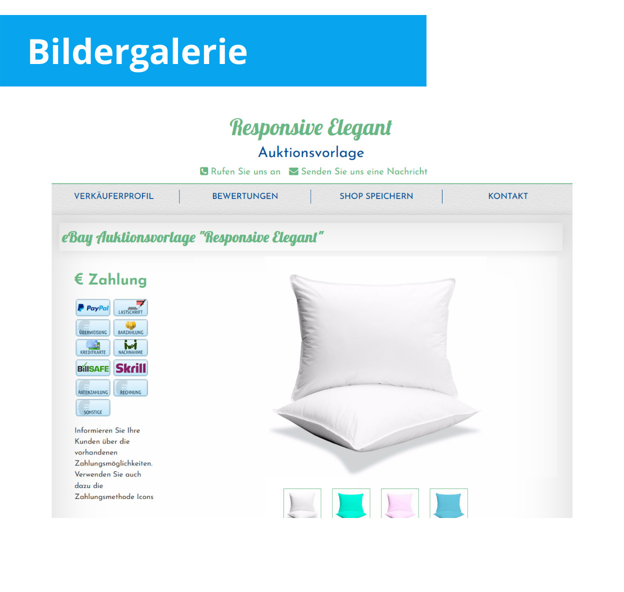 eBay HTML template responsive elegant sales template template + editor