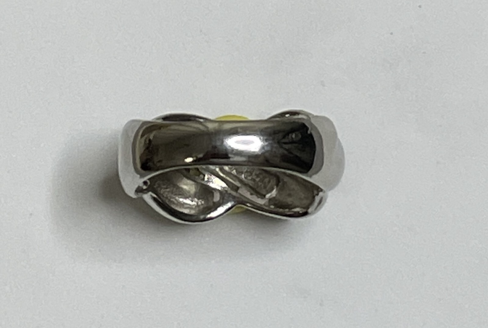 Solid Sterling Silver NF 925 Open Braid Design Ri… - image 4