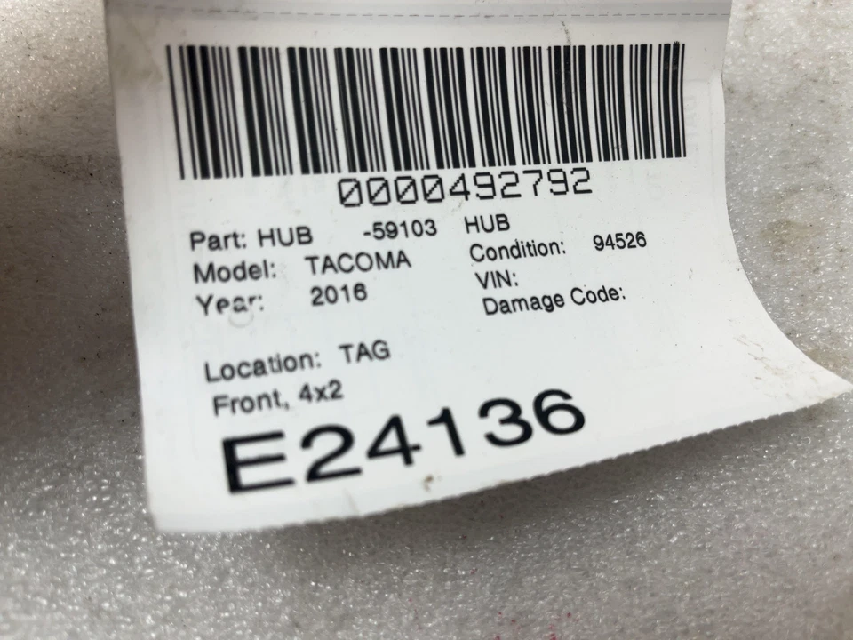 Ступица 05 06 07 08 09 10 11 12 13 14 15 16 17 18 19 20 22 23 TOYOTA TACOMA 4x2 - Изображение 3 из 3