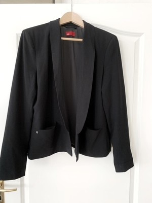 ESPRIT Cardigan Jacke Blazer Cardigan schwarz weich L