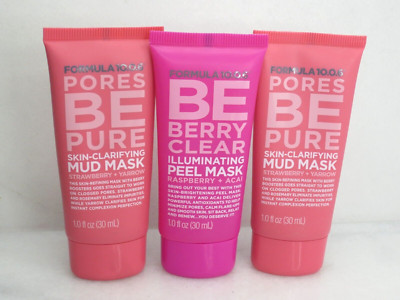 FORMULA 10.0.6 PORES BE PURE MUD MASK AND BE BERRY CLEAR PEEL MASK - 3PCS SET