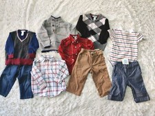 Janie and jack boys Outfits Sweaters Pants 12 - 18 months 9 Piece LOT NEW