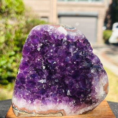 1.54LB Top Natural Amethyst Uruguay Cave Crystal Cluster Gemstone Geode Healing