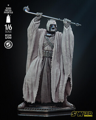 Tusken Raiders 3D Printed Figure, Star Wars Desert Nomad Statue, Unpainted