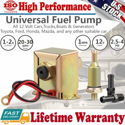 #ad Electric Fuel Pump 12V Low Pressure 2 4 PSI Petrol Diesel Universal Facet style $17.95