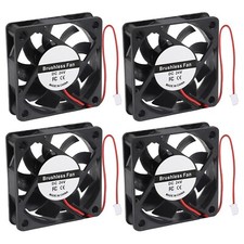 4PCS 6010 DC 12V Fan 60X60X10Mm Brushless Cooling Fan Quiet 60Mm Fan 2Pin Comput