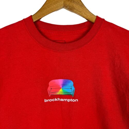 Brockhampton Mens Iridescence Couch Album Promo Shirt Adult Sz Medium Red Band - Afbeelding 1 van 4
