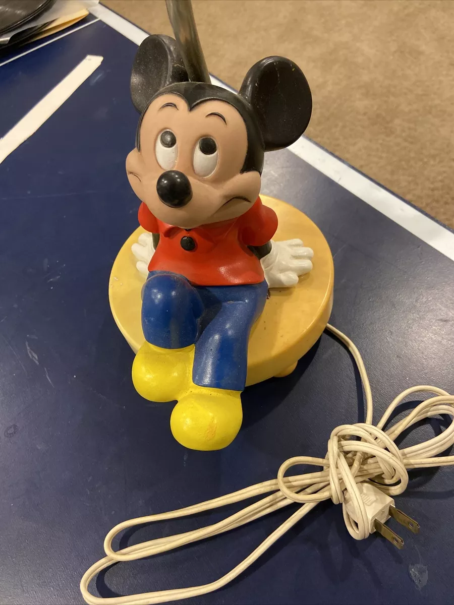 VINTAGE Walt Disney MICKEY MOUSE Table Lamp Night Light Works