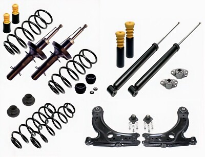 4 Stoßdämpfer Öl Federn HD Domlager Querlenkerset für Golf 4 Variant 1J5 1J6 1.6