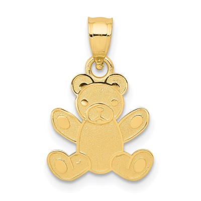 14 Karat Gelbgold Teddybär Anhänger für Damen