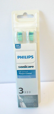 Philips Sonicare Plaque Control Replacement Heads C2 Optimal 3 Brush Heads NIP