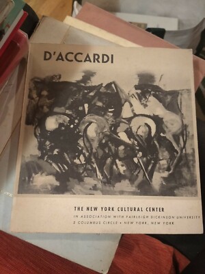 D'ACCARDI THE NEW YORK CULTURAL CENTER 1971