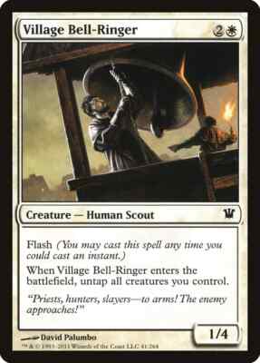 VILLAGE BELL-RINGER X 4 E/X+ INNISTRAD MAGIC THE GATHERING