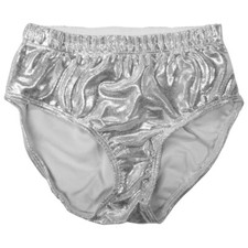 Pizzazz 1100M Youth Cheer Brief-Silver-Large