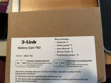 3-Link Solar Battery Security Camera Model TB2 New