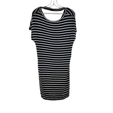 Gap Women's Short Sleeve Striped Shift Dress Navy/White Size Small Knee Length