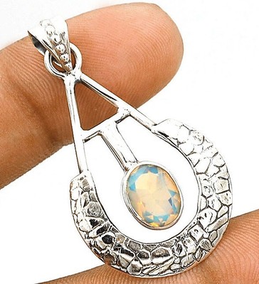 Natural Fire Opalite 925 Solid Sterling Silver Pendant Jewelry  