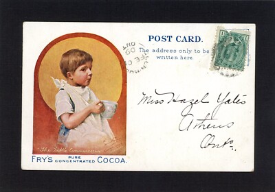 Antique Fry's Cocoa Advertisement Postcard