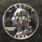 1956 Silver Washington Quarter - PROOF - High Quality Scans #K782