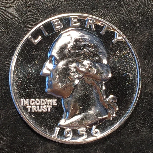 1956 Silver Washington Quarter - PROOF - High Quality Scans #K782