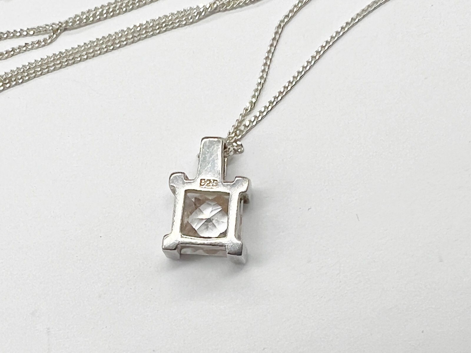 VINTAGE SOLID SILVER MODERNIST CUBE SQUARE GEM SE… - image 3