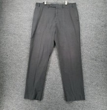 Calvin Klein Dress Pants Mens 36X32 Gray Mid Rise Straight Leg Flat Front