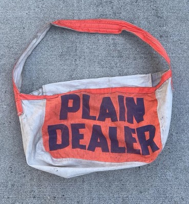 Vintage Cleveland Ohio Plain Dealer Newspaper Bag Antique Great