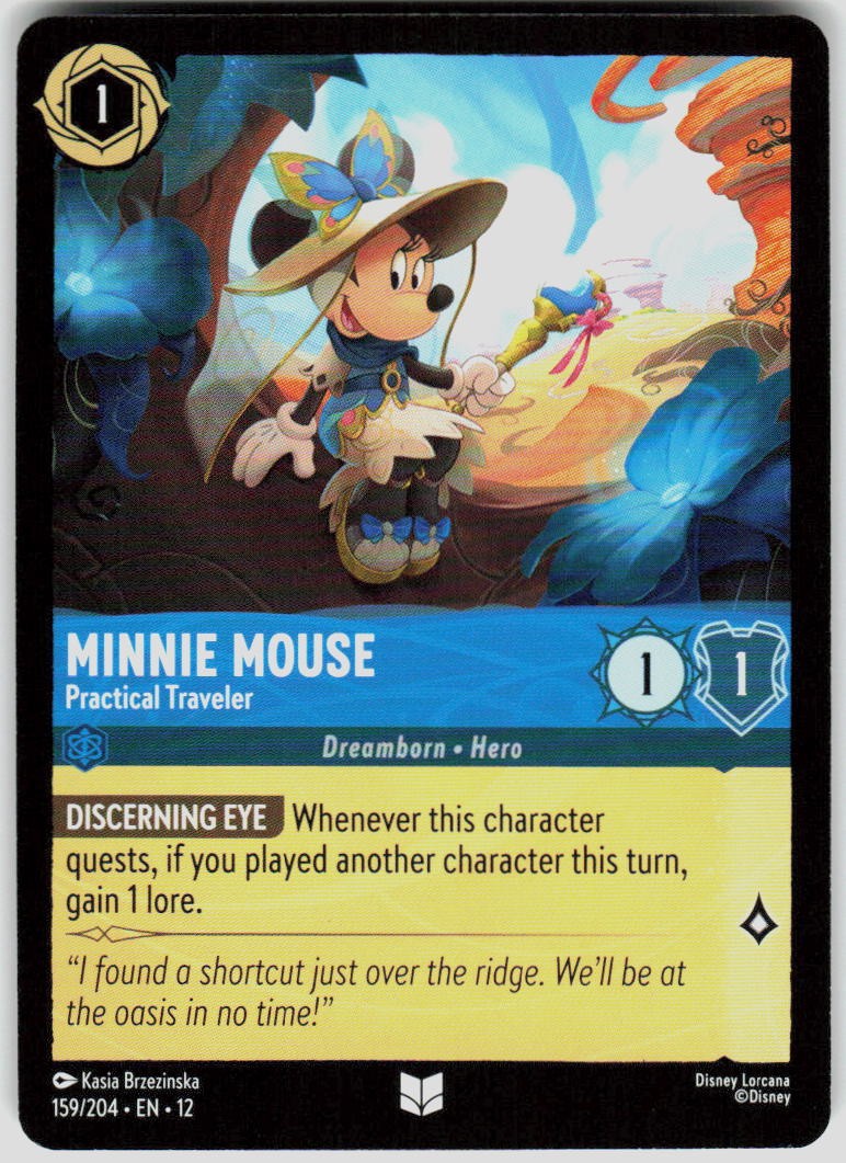 Minnie Mouse Practical Traveler 159/204 Wilds Unknown Disney Lorcana