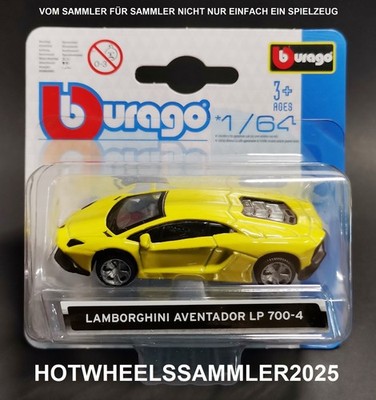 BBURAGO 1/64 ''LAMBORGHINI AVENTADOR LP 700-4'' FARBE GELB OVP NEUWARE ANSEHEN