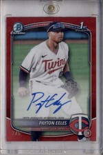 2025 Bowman Chrome Prospect Autograph Red Refractor Payton Eeles RC Auto /5