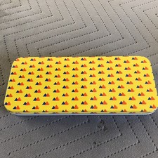 Vintage puszka ołówkowa lata 80. metalowa walizka papiernicza Hall & Keane Design