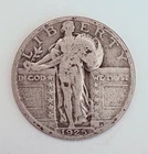 1925 (P) Fine Standing Liberty Quarter 90% Silver