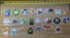 Lot of 23 Funny Animal Stickers Laptop Stickers Decals Sticker Lot