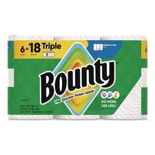 Bounty 16020 5.9" x 11" 2-Ply Kitchen Roll Paper Towels - White (6/CT) New