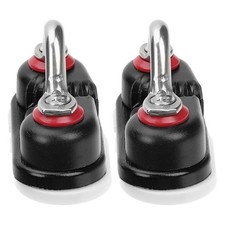 2Pcs Reusable Aluminum Alloy Cam Cleats Black for Boat Rope Lock Sailing Gear
