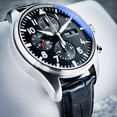 IWC Pilot's Chronograph Black Dial 43mmWatch IW377709 Complete W/ Box & Papers