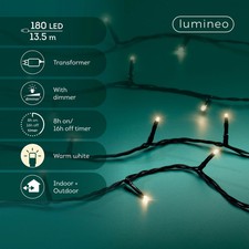 Lumineo - LED Basic Lichterkette 180 LED 13,5m Warmweiß
