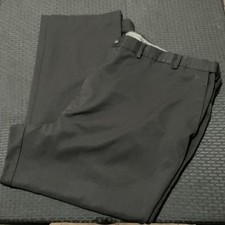 Haggar Dress Pants Mens 50x30 Black Big & Tall Cool 18 Pro Classic Fit Work