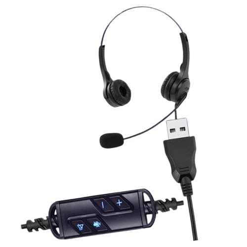 Noise Cancelling USB Headset with Soft Memory Foam Earpads Wide Compatibility - Picture 3 of 10