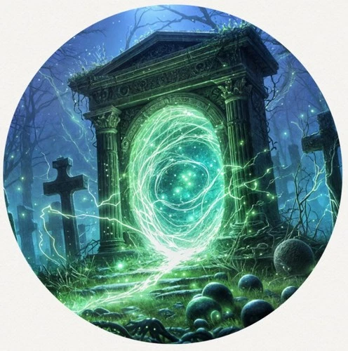 Hayleybug 1 oz Verdant Gateway Tombstone silver Round w/ COA POP 15