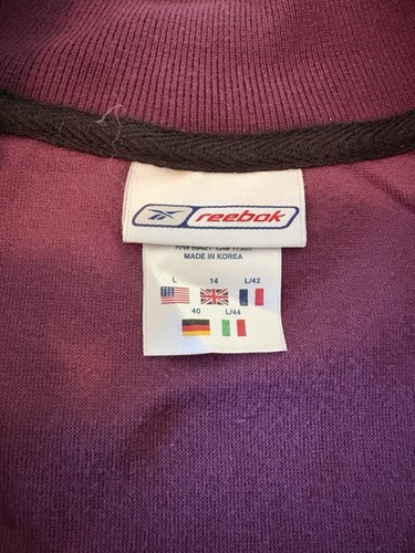 Giacca donna Reebok taglia L viola in velluto con cerniera - Foto 5 di 8