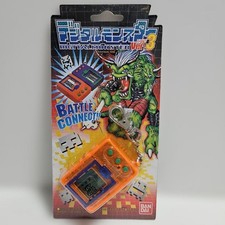 Bandai Digimon Digital Monster Ver.3 Clear Orange Virtual Pet Unused Box Wear