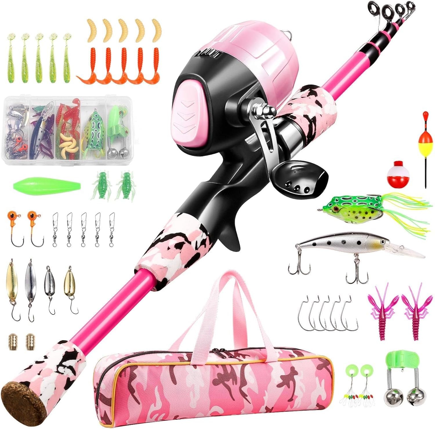 Kids Fishing Rods - Telescopic Fishing Rod and Reel Combo Se